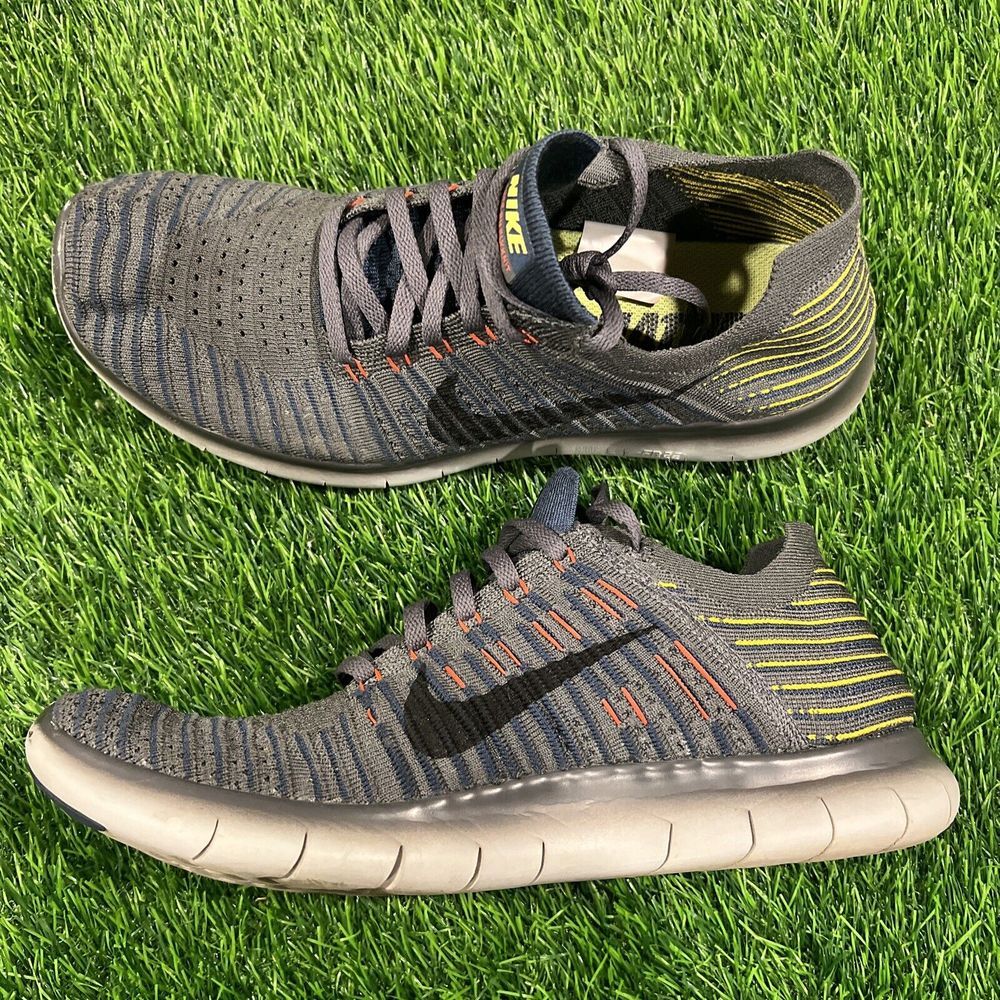 Nike Free RN Flyknit Men's Running Shoes sizs 12 Gray Black 831069-008